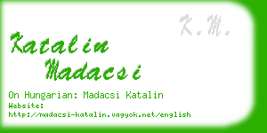 katalin madacsi business card